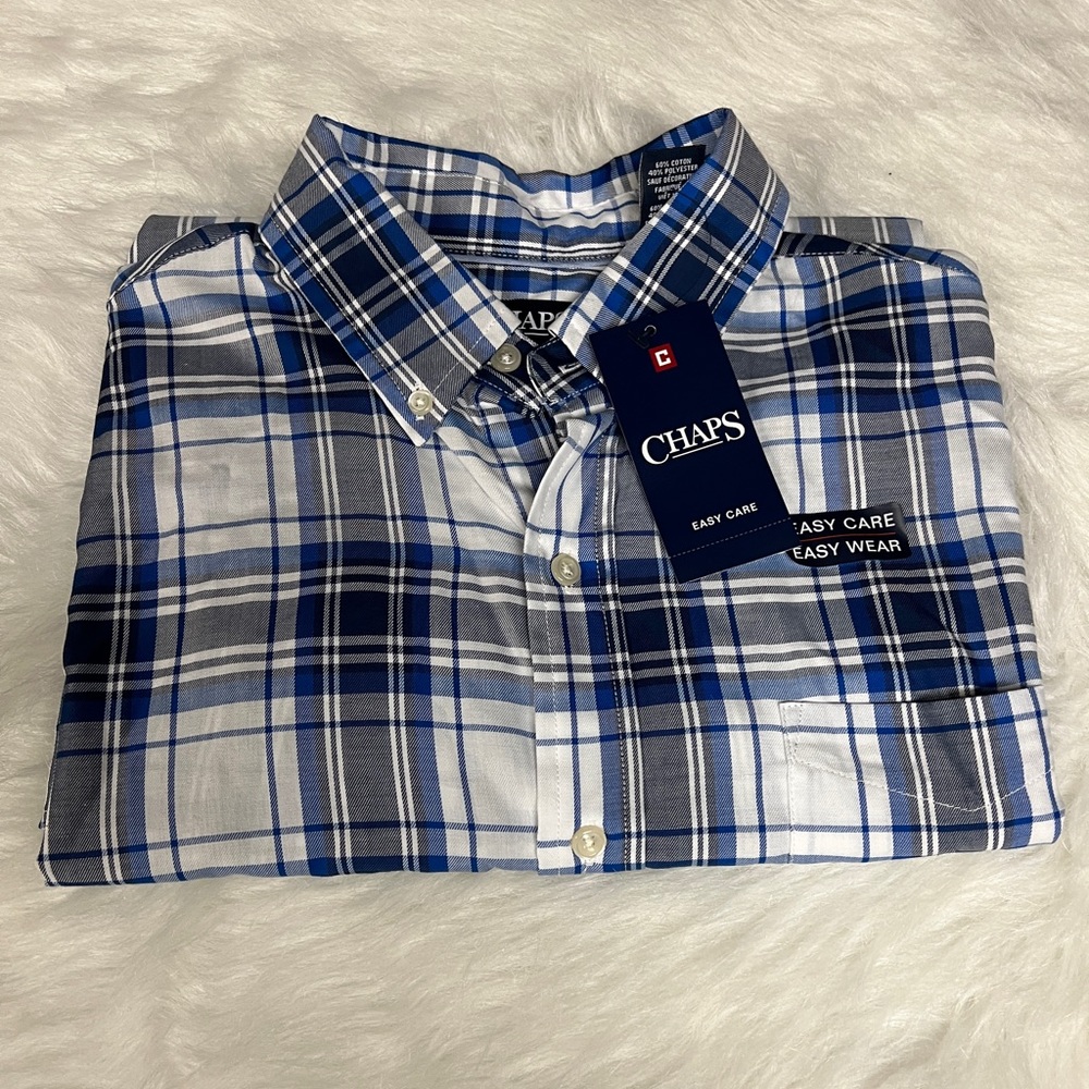 Long Sleeve Button Down Shirt CHAPS Large